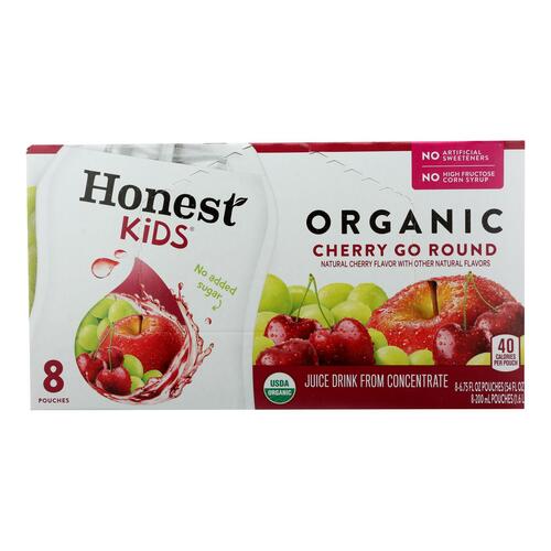 Honest Kids Organic Kids Juice Drinks - Cherry Go Round - Case Of 4 - 8/6.75fl Oz - 657622616883