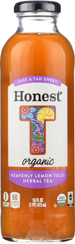 HONEST TEA: Organic Heavenly Lemon Tulsi Herbal Tea, 16 fo - 0657622821737