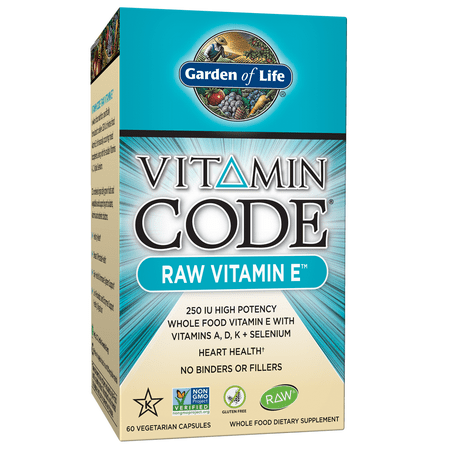 Garden of Life Vitamin Code Raw Vitamin E 60 Vegetarian Capsules - 658010113779