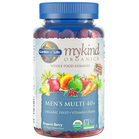 MyKind Organics Men s 40 Plus Multivitamin Vegan Gummies Berry 120 Ct - 658010120289