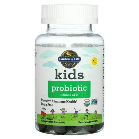 Kids Probiotic Cherry 3 Billion CFU 30 Vegetarian Gummies Garden of Life - 658010125154