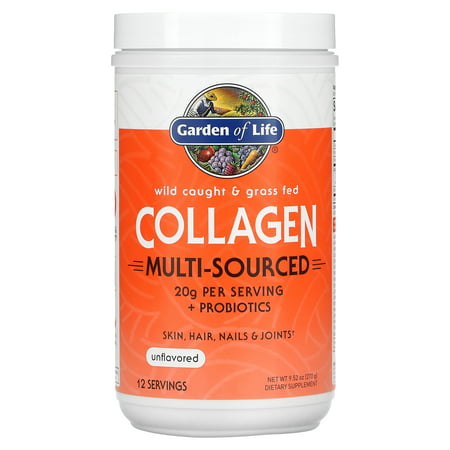 Wild Caught & Grass Fed Collagen Multi-Sourced Unflavored 9.52 oz (270 g) Garden of Life - 658010130752