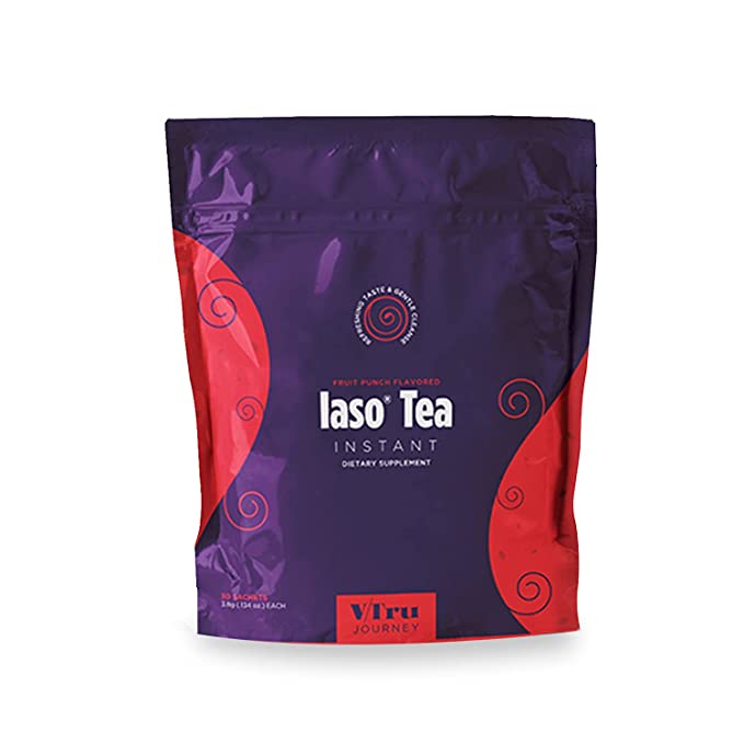 TLC Total Life Changes Fruit Punch Flavored IASO Natural Detox Refreshing Instant Tea (30 Sachets) - 661317968720