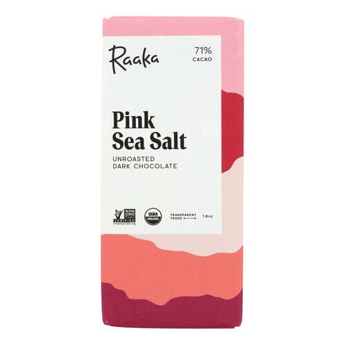Raaka's Pink Sea Salt Chocolate Bar - Case Of 12 - 1.8 Oz - 662425021512