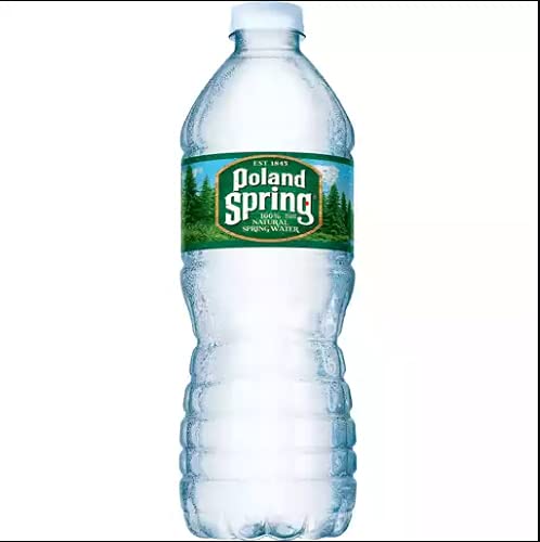  Poland Spring 100% Natural Spring Water, 16.9 oz Plastic Bottles (16.9 oz, 72 Pack)  - 662678187164