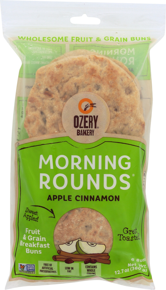 OZERY BAKERY: Morning Rounds Apple Cinnamon Bread, 12.7 oz - 0664164104105