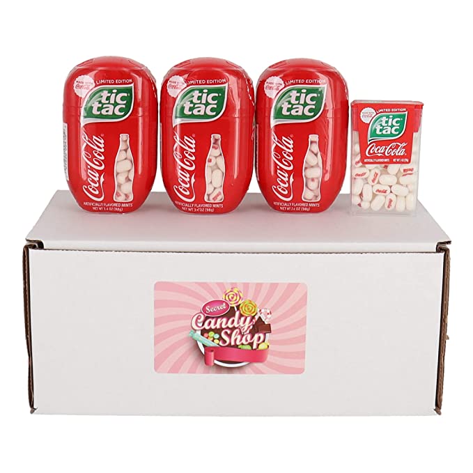  Tic Tac Mints Coca Cola Flavor Limited Edition 3.4oz (Pack of 3) + Free 1oz Pack  - 664213691914