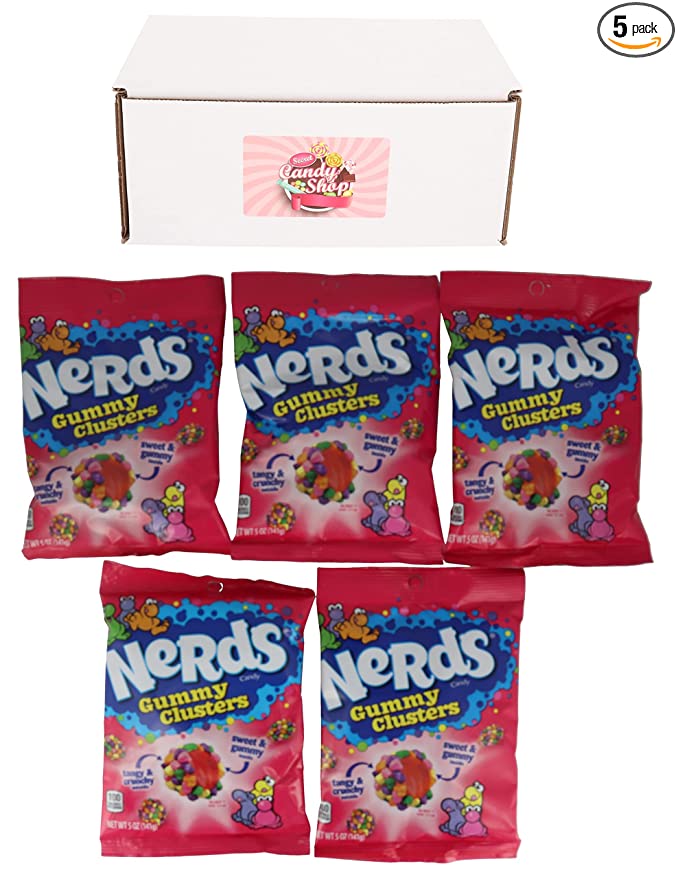  Nerds Gummy Clusters Candy 5oz (Pack of 5) With Magnet  - 664213692287