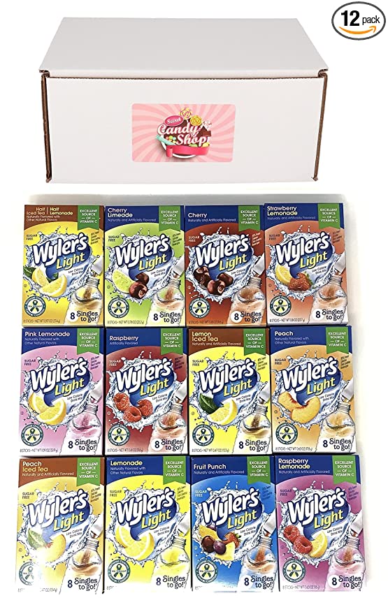 Wyler's Light Singles To Go Variety Pack of 12 Flavors (1 box of each flavor, Total of 12) - 664213698173