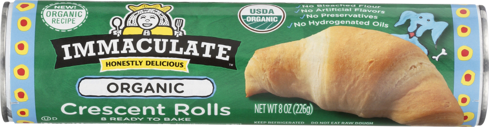 Immaculate Baking Organic Crescent Rolls 8 Count - 00665596013027