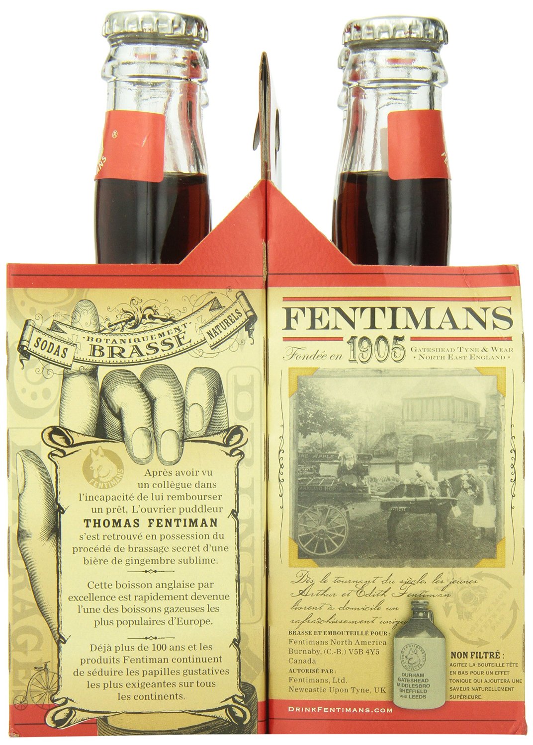 Fentimans, Cherry Tree Cola, Botanically Brewed, Fermented Botanical Cherry Drink With Ginger And Herbal Extracts - 667450001195