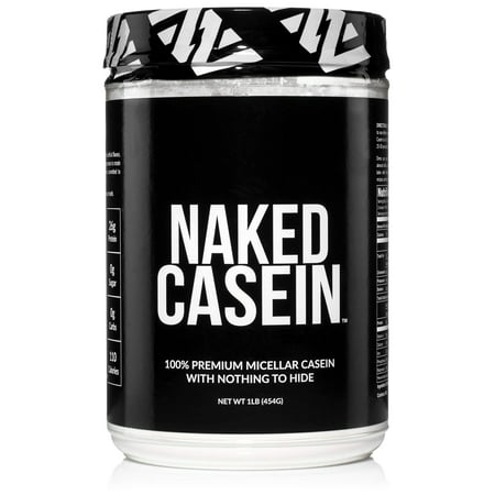 Naked Casein - 1LB 100% Micellar Casein Protein from US Farms - Bulk, GMO-Free, Gluten Free, Soy Free, Preservative Free - Stimulate Muscle Growth - Enhance Recovery - 15 Servings Unflavor - 670534530986