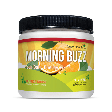 New Health Morning Buzz Orange Burst Sports Energy Drink - Pre-Workout - 30 Servings - 671227973059