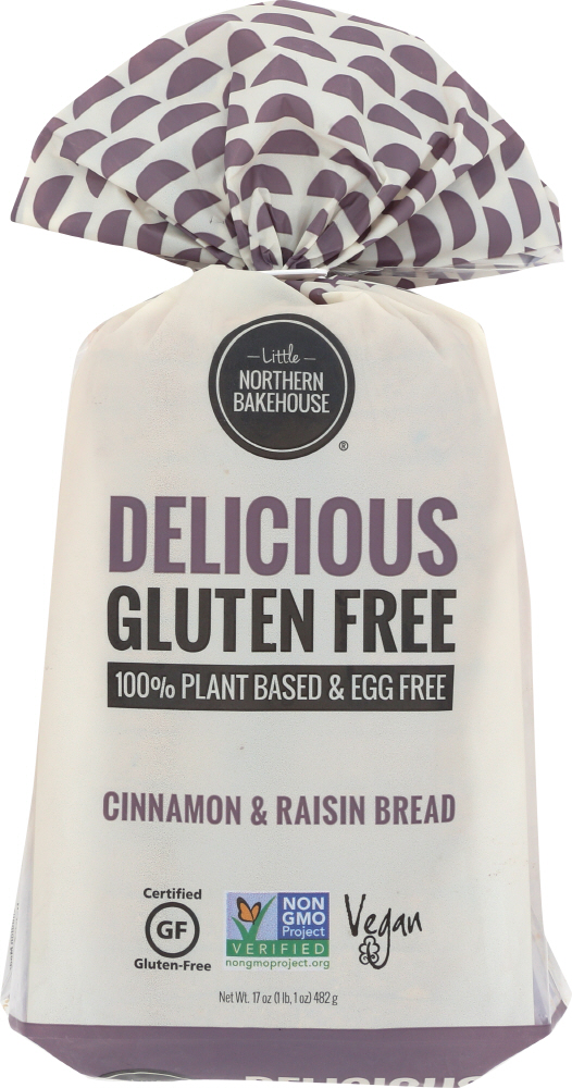 Gluten Free Delicious Cinnamon & Raisin 100% Plant Based + Egg Free Bread, Cinnamon & Raisin - gluten