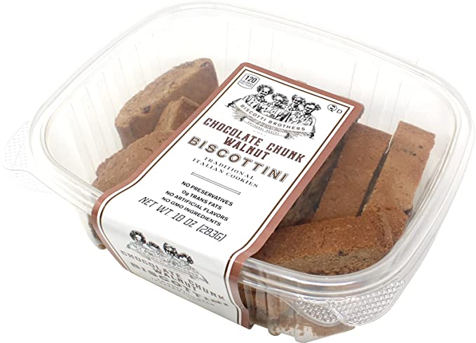 Biscotti Brothers, Biscottini Cookies, Chocolate Chunk Walnut - 672824160170