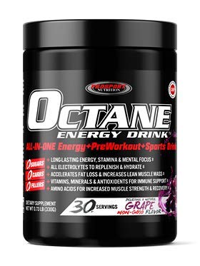  OCTANE ENERGY DRINK - GRAPE - ALL-IN-ONE Healthy Energy, Sports & Pre-Workout! SUGAR FREE, 39 Ingredients! 30 Drinks @ $1.99 a drink  - 672975092122