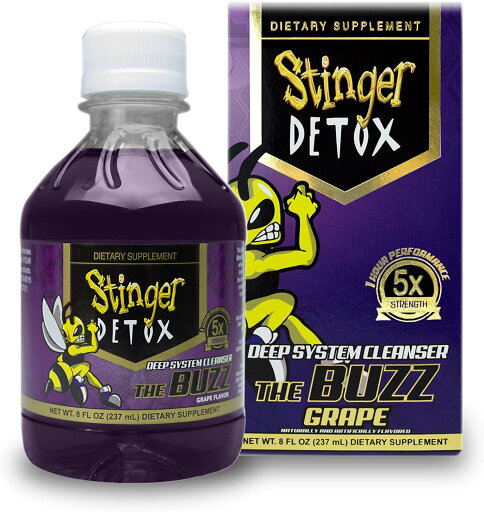 Stinger Detox Buzz 5X Extra Strength Drink - Grape Flavor - 8 FL OZ - 673400476623