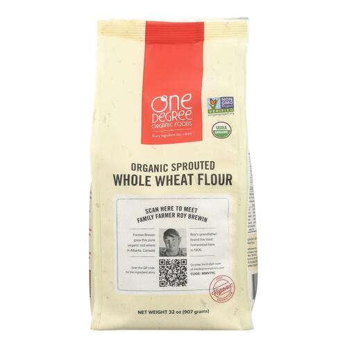 ONE DEGREE: Flour Whole Wheat Sprouted Organic, 32 oz - 0675625104633