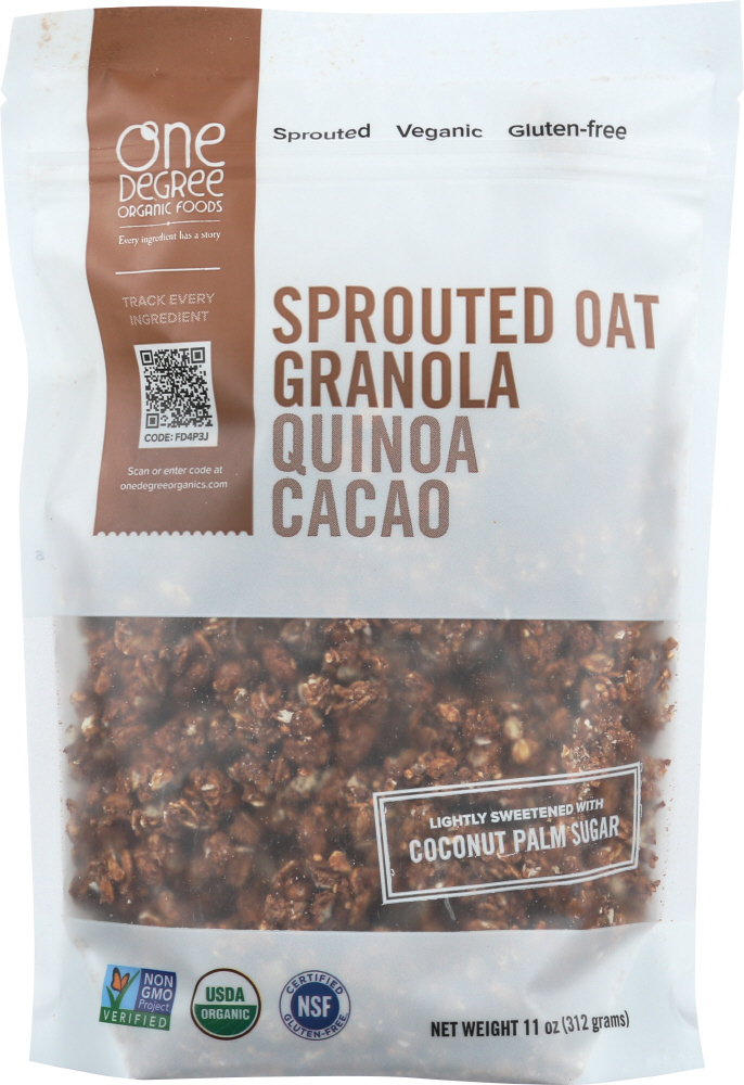  One Degree Granola Quinoa Cacao, 11 oz - 675625359064
