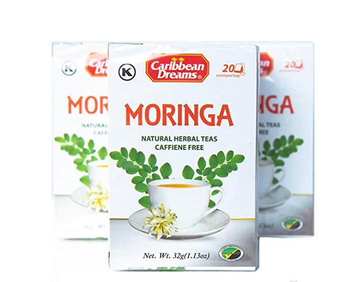 Caribbean Dreams Moringa Tea - Pack of 3 (60 tea bags) - 676307291146