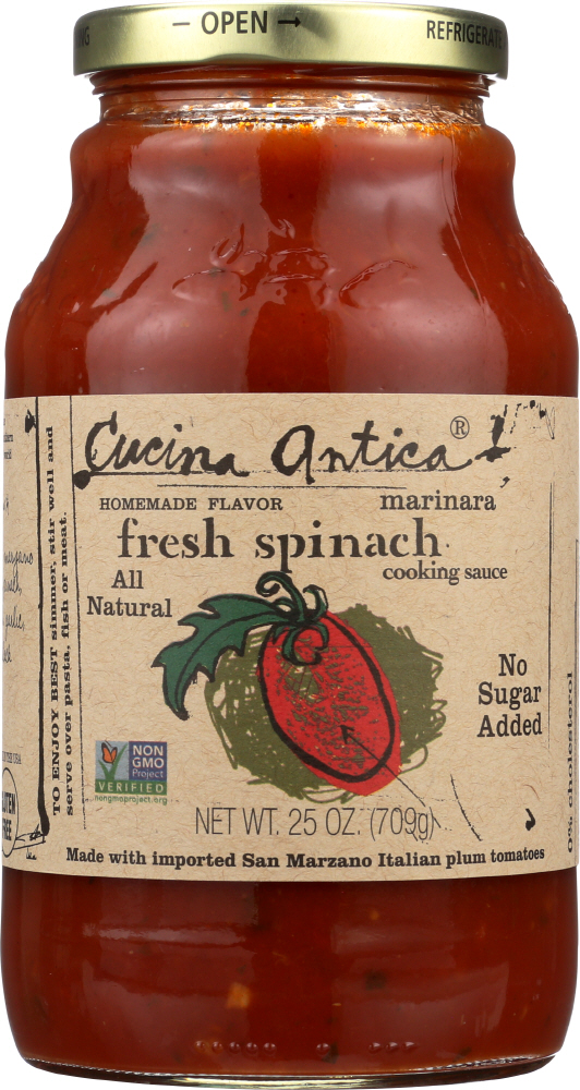 CUCINA ANTICA: Sauce Pasta Spinach 25 oz - 0677294991194