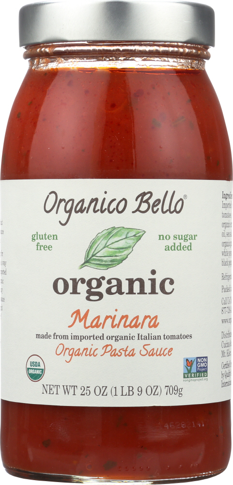 ORGANICO BELLO: Organic Pasta Sauce Marinara, 25 oz - 0677294998025