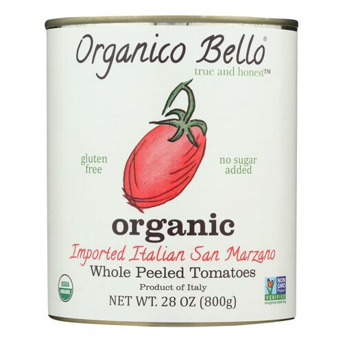 Organico Bello Tomatoes - Organic - Whole - Case Of 12 - 28 Oz - 0677294998209