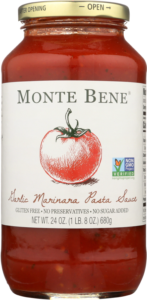 MONTE BENE: Sauce Pasta Garlic Marinara, 24 oz - 0677294999015