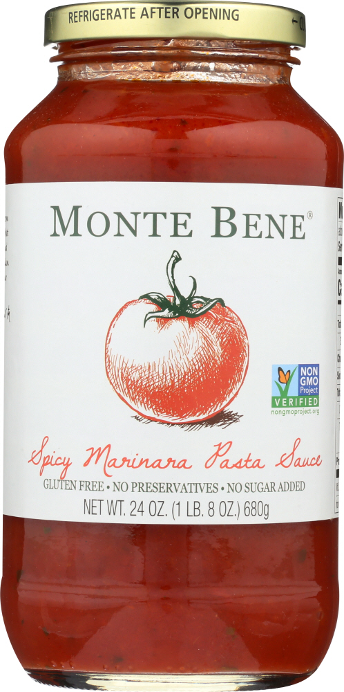 MONTE BENE: Sauce Pasta Spicy Marinara, 24 oz - 0677294999039