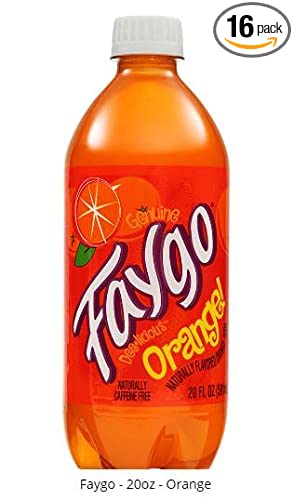  20oz Faygo Orange Soda Pop bottles, Pack of 16 ( Total 320 FL OZ)  - 677937818574