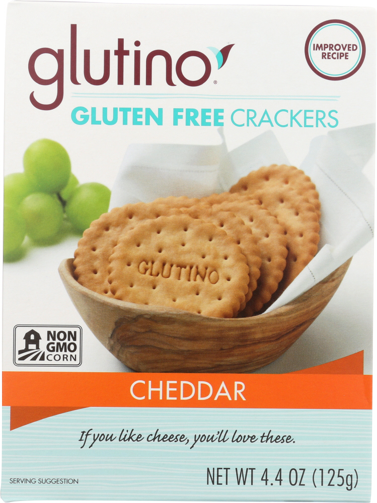 Glutino Crackers - Cheddar - Case Of 6 - 4.4 Oz. - 678523038444