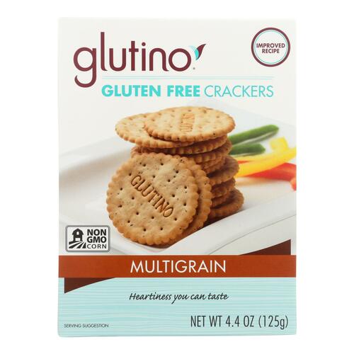 GLUTINO: Gluten Free Crackers Multigrain, 4.4 oz - 0678523038468