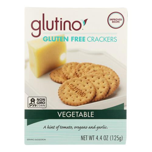 GLUTINO: Gluten Free Crackers Vegetable, 4.4 oz - 0678523038482