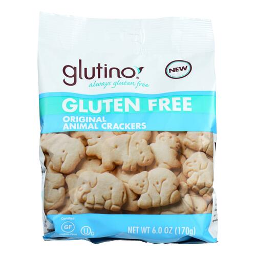 GLUTINO: Gluten Free Animal Crackers Original, 6 Oz - 0678523070475