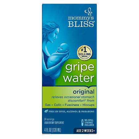 Mommy's Bliss Gripe Water for Babies with Gas, Colic or Stomach Discomfort - 4oz - 679234052996