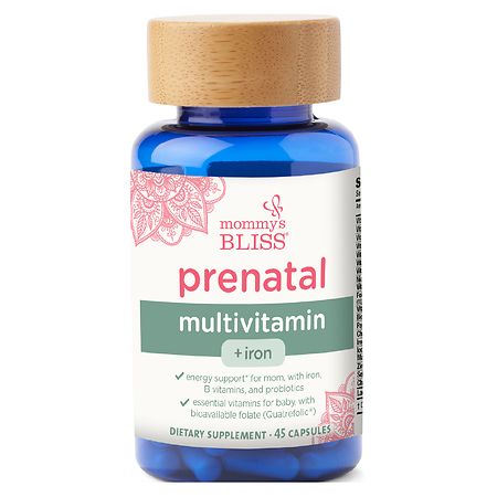 Mommy s Bliss Prenatal Multivitamin + Iron 45 Capsules - 679234106279
