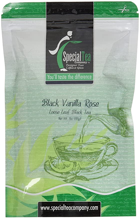  Special Tea Vanilla Rose Tea, Loose Leaf, 3 Ounce  - 680044796369