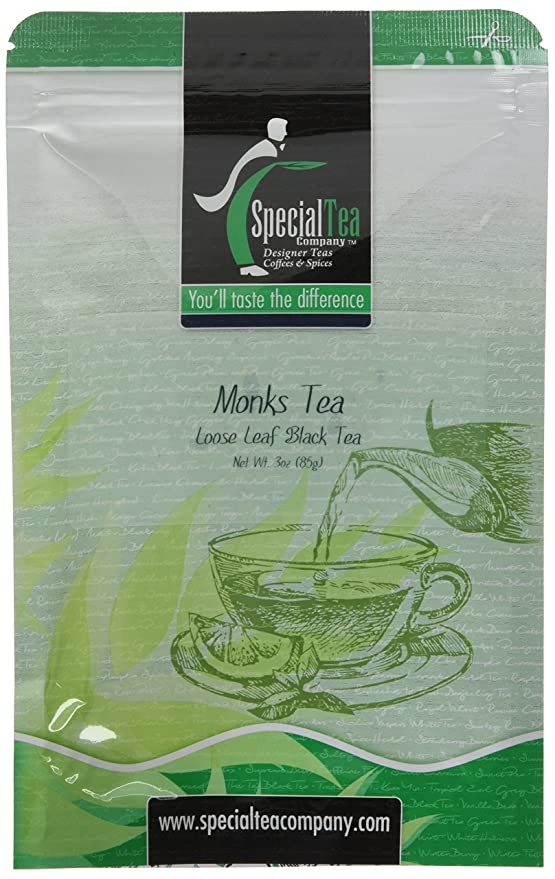 Special Tea Organic Monks Loose Leaf Black Tea Blend, 3 Ounce  - 680044798356