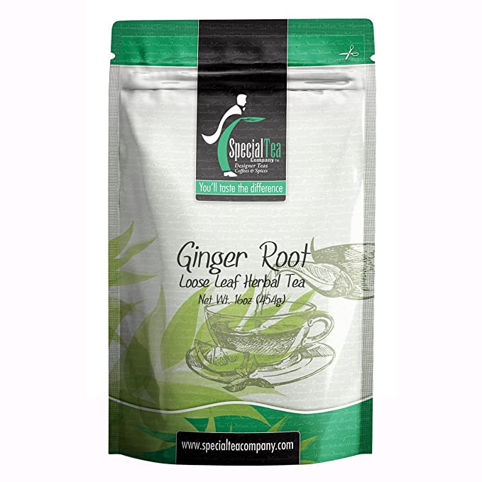  Special Tea Ginger Root Organic Herbal Tea, 16 Ounce  - 680044804095