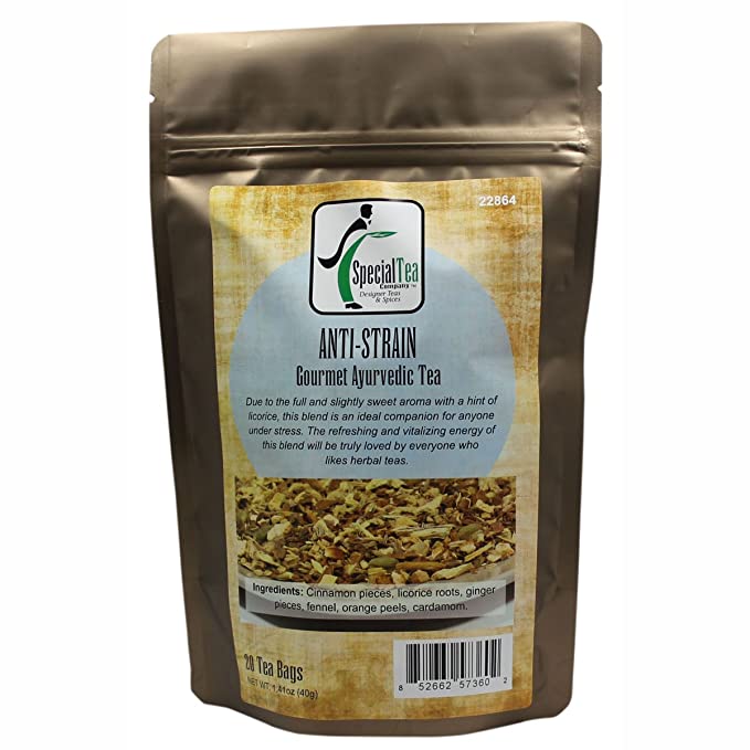 Special Tea Anti-Strain Ayurvedic Tea, 20 Count - 680044807966