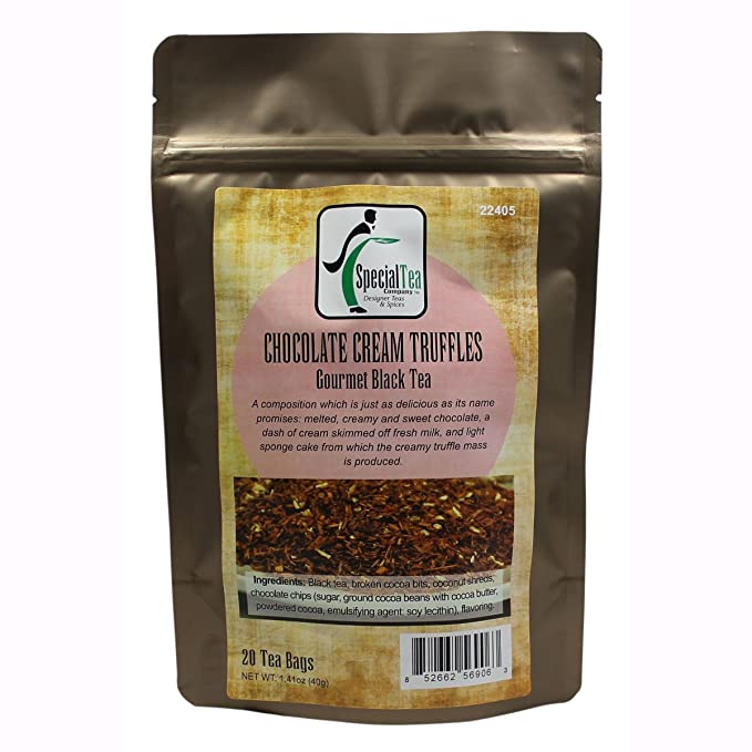 Special Tea Chocolate Cream Truffles Black Tea, 20 Count - 680044808222