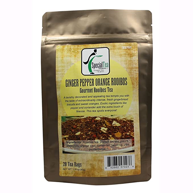 Special Tea Ginger Pepper Orange Rooibos, 20 Count - 680044808529