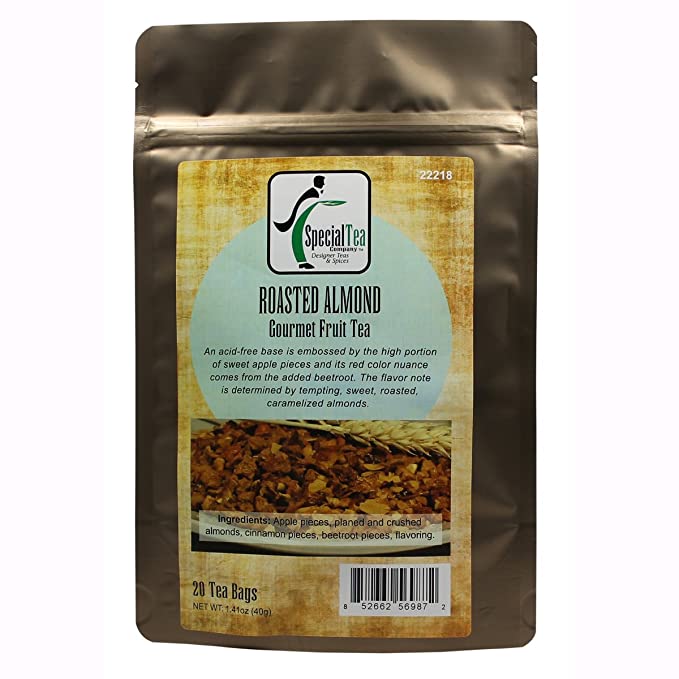 Special Tea Roasted Almond Tea, Fruit, 20 Count - 680044809212