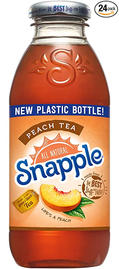 Snapple - Peach Tea- 16 fl oz (24 Plastic Bottles) - 680201879386