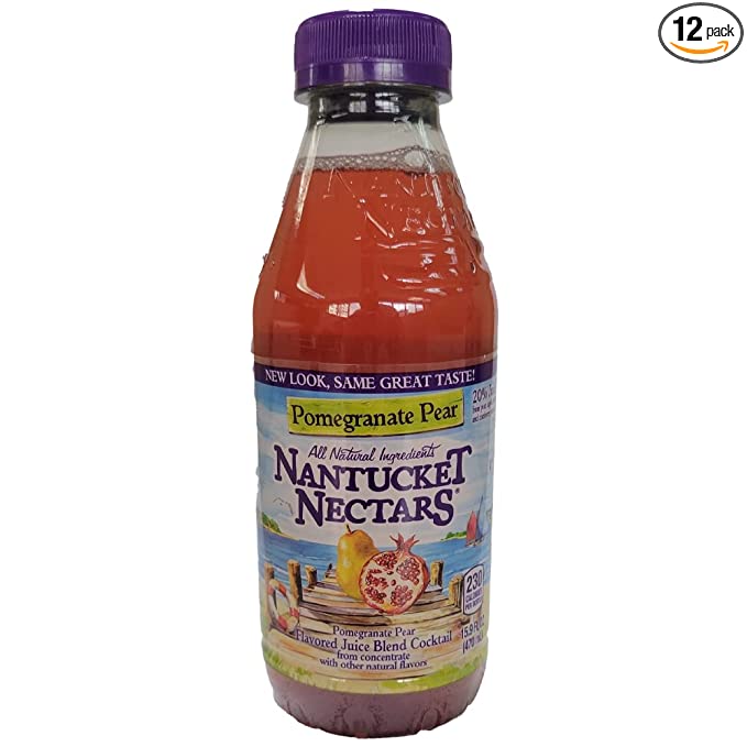  Nantucket Nectars - Pomegranate Pear Juice Drink - 15.9 oz (12 Plastic Bottles)  - 680332581080