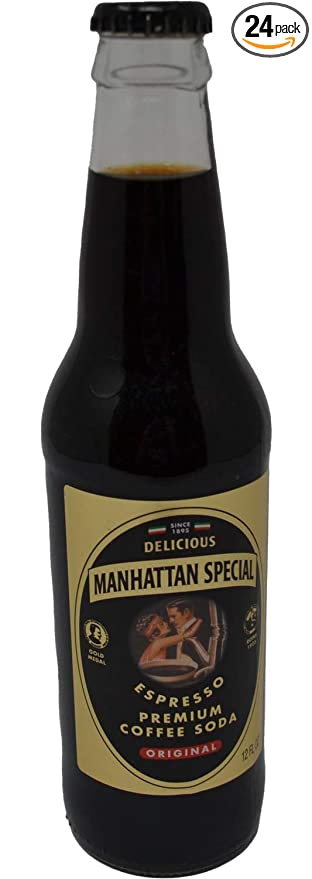Manhattan Special - Original - Espresso Premium Coffee Soda - 12 oz (24 Glass Bottles) - 680332588409