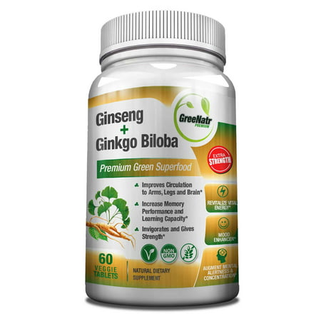 GreeNatr Panax Ginseng Plus Ginkgo Biloba - 680474381357