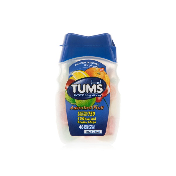 TUMS fruit antacid chewable tablets x48 - Waitrose UAE & Partners - 6805699957734