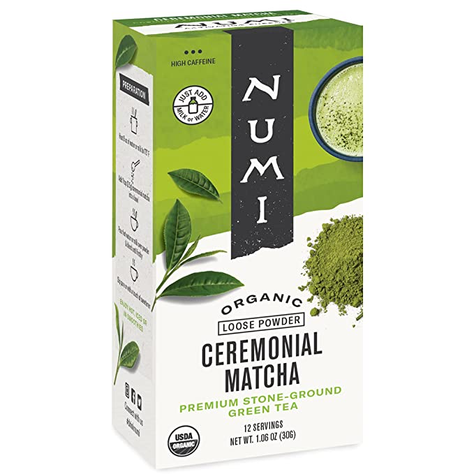 Numi Organic Tea Ceremonial Matcha, 30 Grams per Box (Pack of 6 Boxes) Highest Grade Japanese Matcha Green Tea Powder - 680692609004