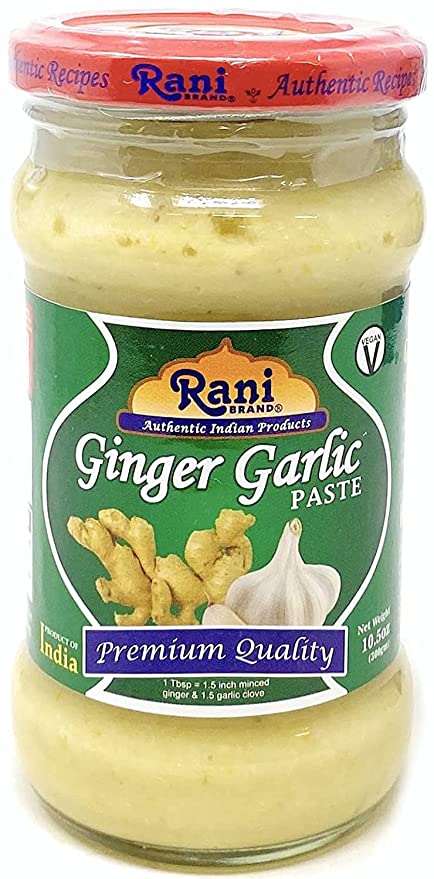 Rani Ginger Garlic Cooking Paste 10.5oz (300g) Glass Jar ~ Vegan | Gluten Free | NON-GMO | No Colors | Indian Origin - 680901160951